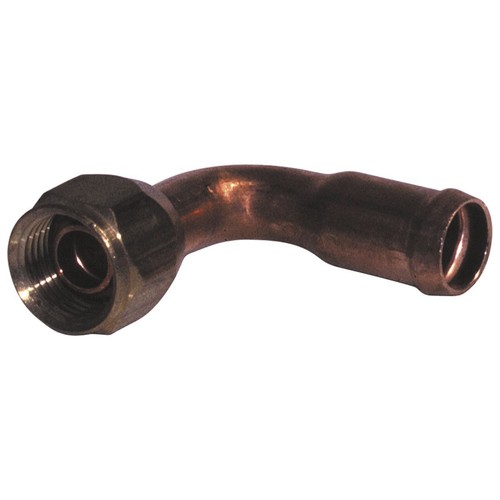 Red Dot Air Conditioning Hose Fitting Copper Fior - Barb # 8 - 90 Degree - RD104