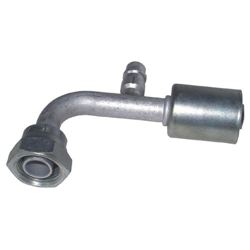 Atco Aluminium Fitting # 10 FOR - Beadlock #10 90° With R134a Port - BLX1323-3