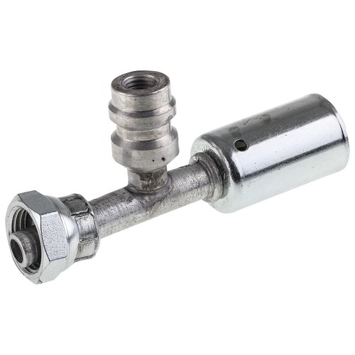 Atco Aluminium Fitting # 6 FOR - Beadlock #6 Straight With R134a Port - BLX1301-