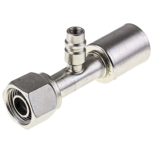 Atco Steel Fitting # 10 FOR - Beadlock #10 Straight With R134a Port - SBX1303-3