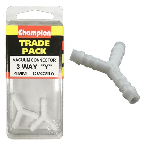 Champion Equal Y Piece Hose Fitting – 4mm Replacement Hose Auto Part