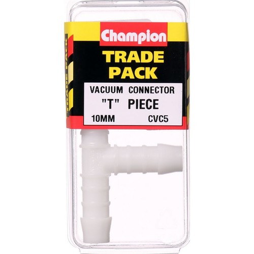 Champion Equal T Piece Hose Fitting – 10mm - CVC5 Replacement Hose Auto Part