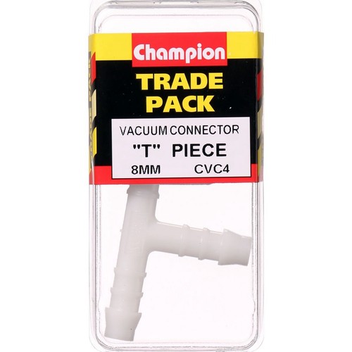 Champion Equal T Piece Hose Fitting – 8mm - CVC4 Replacement Hose Auto Part