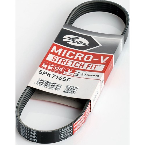 Gates Micro-V Multi Ribbed Drive Belt 5 Rib x 716mm Stretch Fit - 5PK716SF Auto
