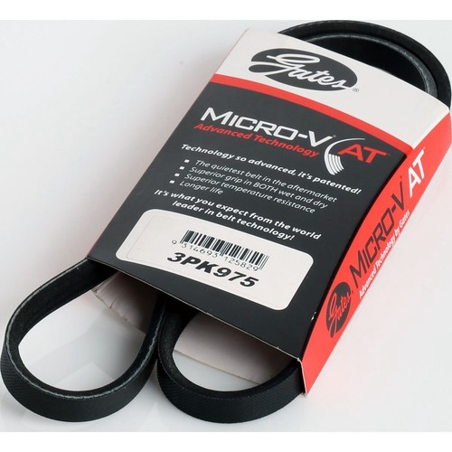 Gates Micro-V Multi Ribbed Drive Belt 3 Rib x 975mm - 3PK975 Auto Part
