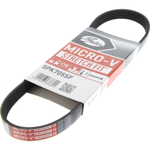 Gates Micro-V Multi Ribbed Drive Belt 5 Rib x 705mm Stretch Fit - 5PK705SF Auto