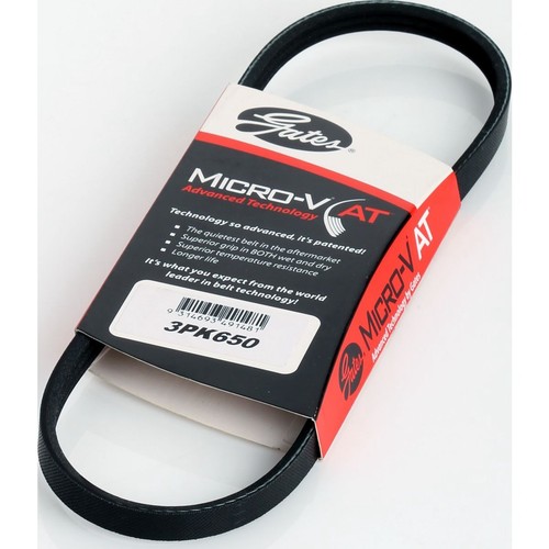 Gates Micro-V Multi Ribbed Drive Belt 3 Rib x 650mm - 3PK650 Auto Part