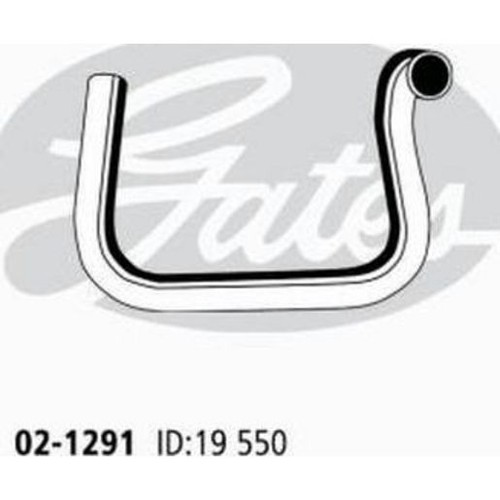 Gates Moulded Heater Hose - 02-1291 Replacement Hose Car Service Auto Part