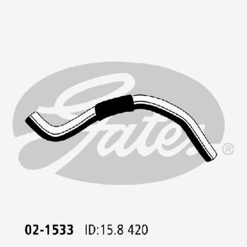 Gates Moulded Heater Hose - 02-1533 Replacement Hose Car Service Auto Part