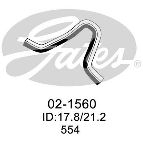 Gates Moulded Heater Hose - 02-1560 Replacement Hose Car Service Auto Part