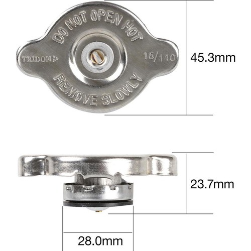 Tridon Radiator Cap 16 Psi - 110 kPa Metal Bayonet - CB16110 Brake Parts