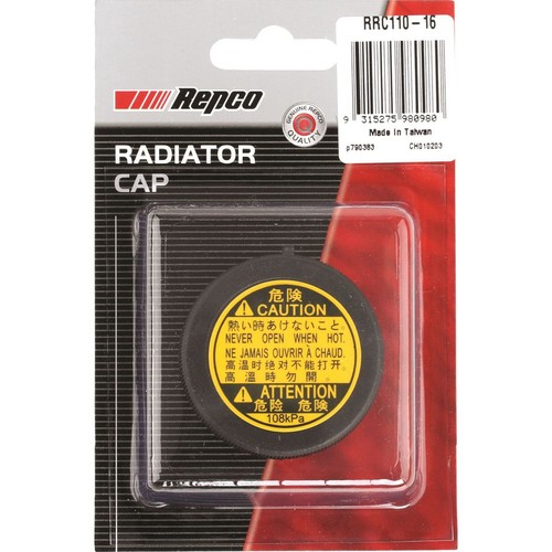 Repco Expansion Tank Cap 16 Psi - 110 kPa Plastic Screw On - RRC110-16 Auto Part