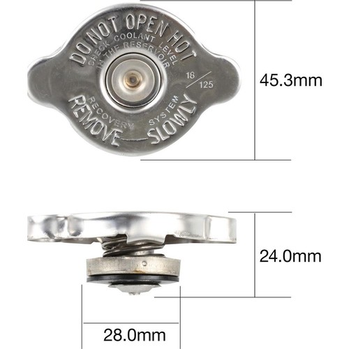 Tridon Radiator Cap 18 Psi - 125 kPa Metal Bayonet - CB18125 Brake Parts