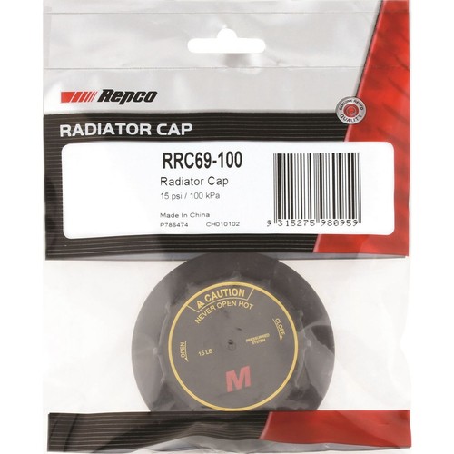 Repco Expansion Tank Cap 15 Psi - 100 kPa Plastic Screw On - RRC69-100 Auto Part