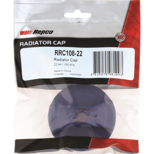 Repco Expansion Tank Cap 22 Psi - 150 kPa Plastic Screw On - RRC108-22 Auto Part