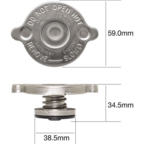 Tridon Radiator Cap 7 Psi - 50 kPa Metal Bayonet - CR0750 Auto Part
