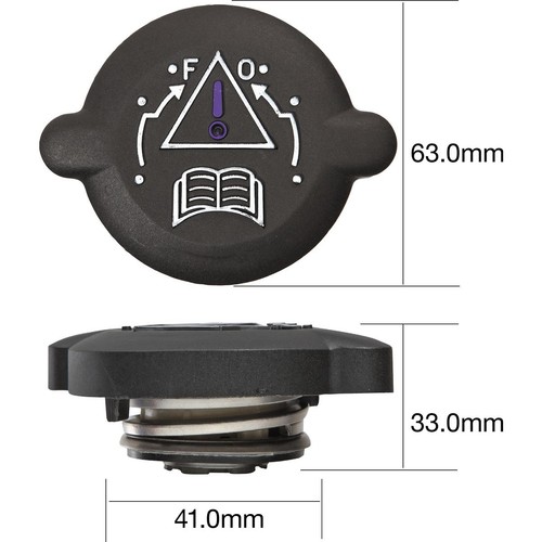 Tridon Radiator Cap 20 Psi - 140 kPa Plastic / Metal Bayonet Style - DE20140