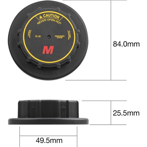Tridon Expansion Tank Cap 15 Psi - 100 kPa Plastic Screw On - CM15100 Auto Part