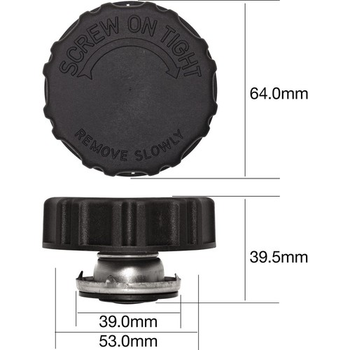 Tridon Expansion Tank Cap 16 Psi - 110 kPa Plastic Screw On - CW16110 Auto Part