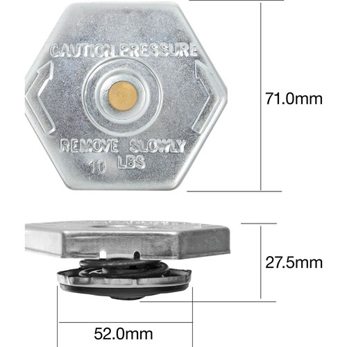 Tridon Radiator Cap 4 Psi - 30 kPa Metal Bayonet Large - CP0430 Auto Part
