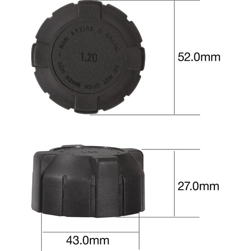 Tridon Expansion Tank Cap 20 Psi - 140 kPa Plastic Screw On - CJ20140 Auto Part