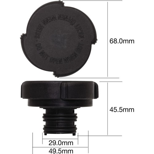 Tridon Expansion Tank Cap 20 Psi - 135 kPa Plastic Screw On - CL20135 Auto Part