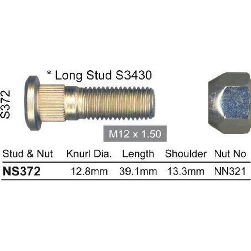 Nice Products Stud & Nut Pack - NS372 Hardware