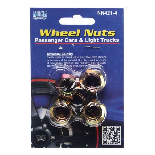 Nice Products Nut Pack - Wheel M12 1.25 Plain (4 Pack) - NN421-4 Hardware