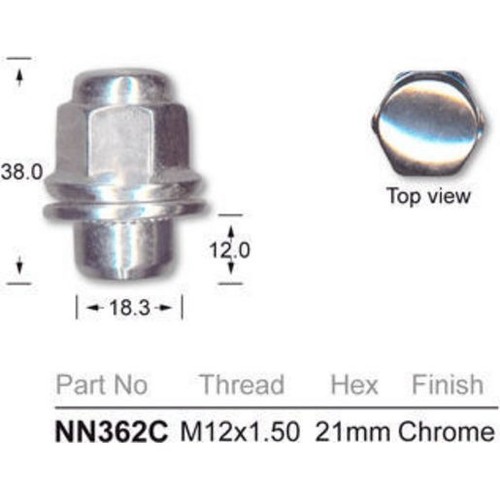 Nice Products Wheel Nut - NN362C Hardware