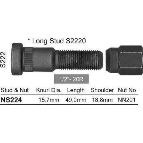 Nice Products Stud & Nut Pack - NS224 Hardware