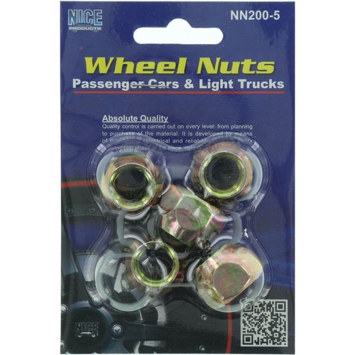 Nice Products Nut Pack - Wheel 1/2 20R Plain (5 Pack) - NN200-5 Hardware
