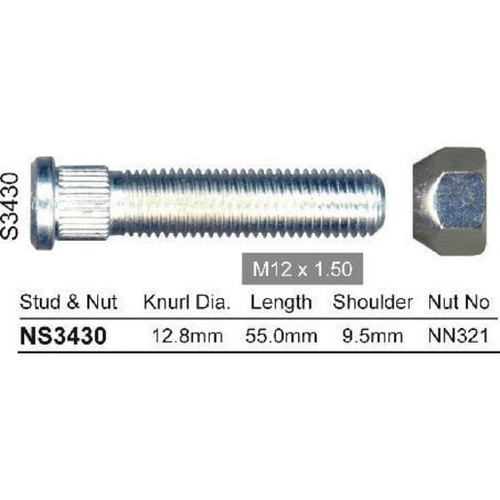 Nice Products Stud & Nut Pack - NS3430 Hardware