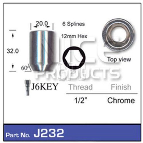 Nice Products Wheel Nut - J232 Hardware