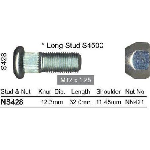 Nice Products Stud & Nut Pack - NS428 Hardware