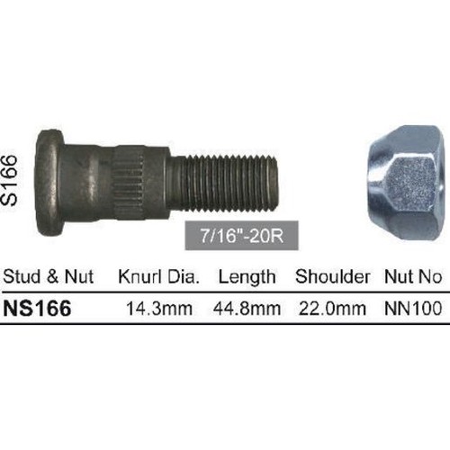 Nice Products Stud & Nut Pack - NS166 Hardware