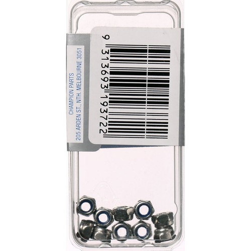 Champion 316/A4 Stainless Steel Self-Locking Hex Nut – M4 x 0.7mm - SLN4 Door
