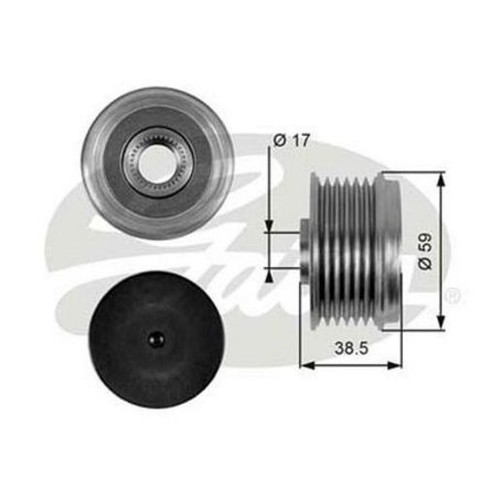 Gates OVERRUNNING ALT PULLEY - OAP7063 Auto Part