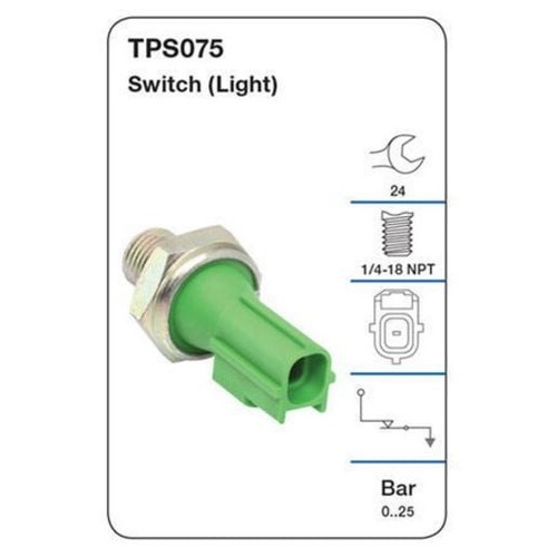 Tridon Oil Pressure Switch (Light) - TPS075 Car Service Auto Part