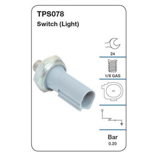 Tridon Oil Pressure Switch (Light) - TPS078 Car Service Auto Part