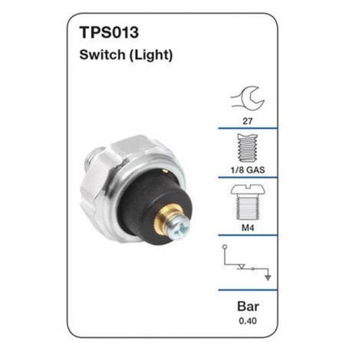 Tridon Oil Pressure Switch (Light) - TPS013 Car Service Auto Part