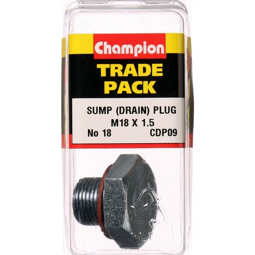 Champion Drain Plug No.18 – M18 x 1.5mm - CDP09 Engine Part