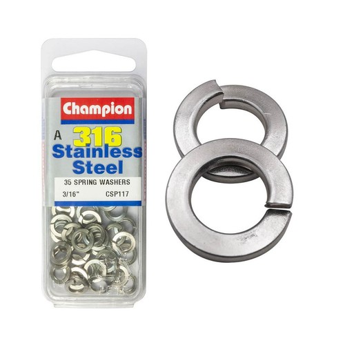 Champion 316/A4 Stainless Steel Spring Washers – 5mm - CSP117 Hardware