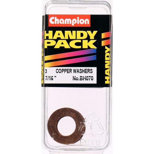 Champion Flat Copper Washer – 7/16in x 13/16in x 20 Gauge - BH070 Hardware