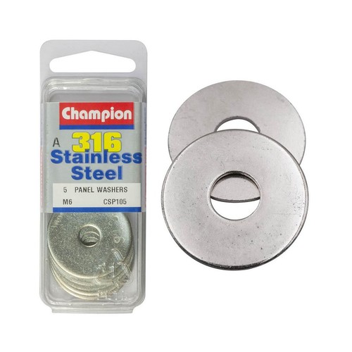 Champion 316/A4 Stainless Steel Body Panel Washers – 6mm - CSP105 Hardware