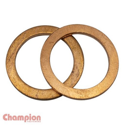 Champion Flat Copper Washers – M14 x 20 x 1.5mm - CWC49 Hardware