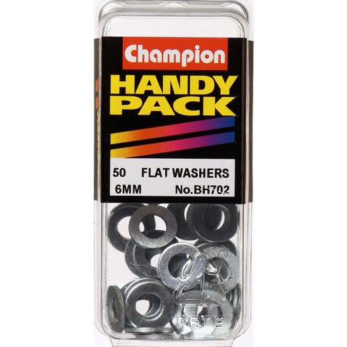 Champion Zinc Plated Steel Flat Washer – M6 x 12.5mm x 1.2mm - BH702 Hardware