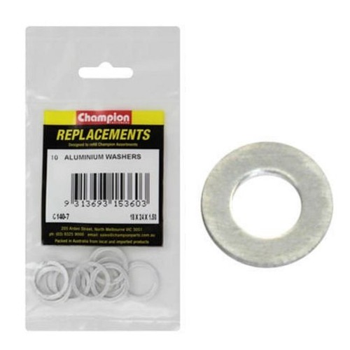 Champion Flat Aluminium Washers – M18 x 24 x 1.5mm - C140-7 Hardware