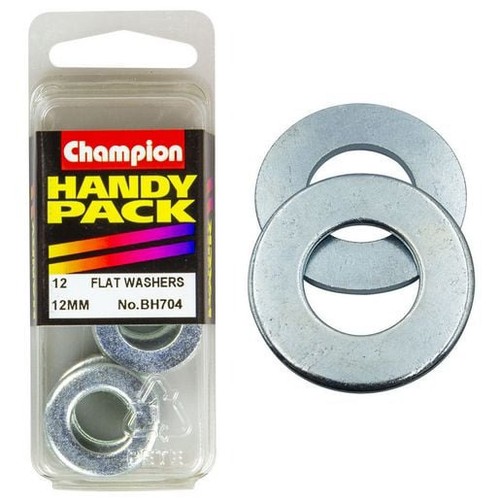 Champion Zinc Plated Steel Flat Washer – M12 x 24mm x 1.6mm - BH704 Hardware