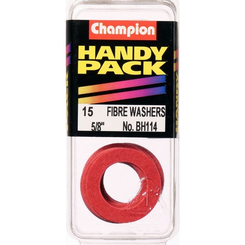 Champion Red Fibre Flat Washers – 5/8in x 1in x 1/32in - BH114 Hardware