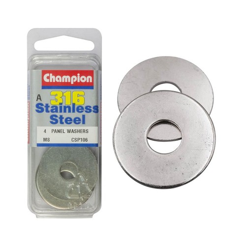 Champion 316/A4 Stainless Steel Body Panel Washers – 8mm - CSP106 Hardware